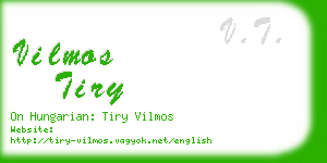 vilmos tiry business card